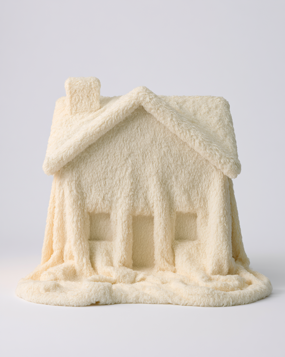 house, pale yellow fabric